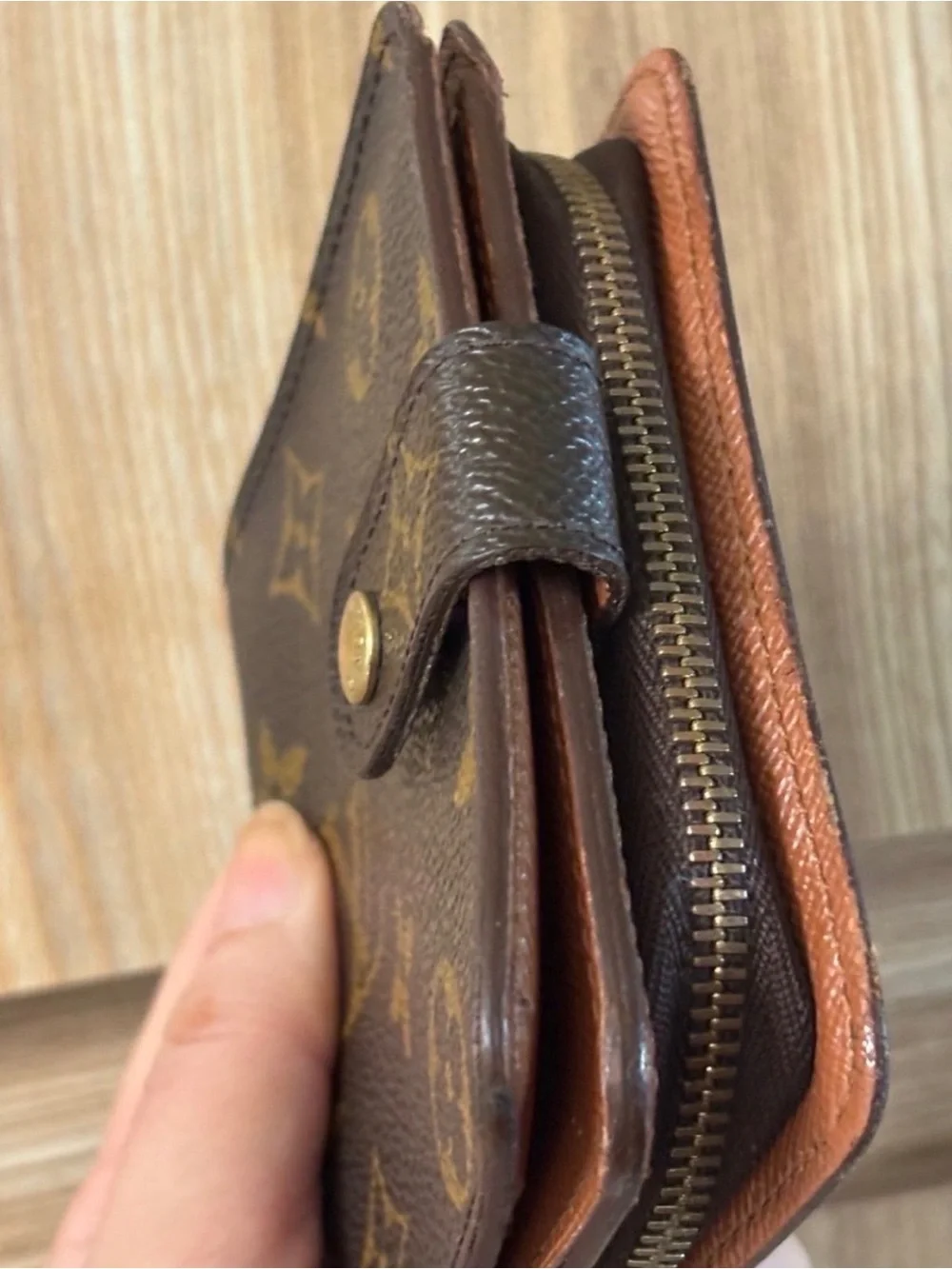Louis Vuitton Monogram Canvas Brown and Gold Card Holder Wallet